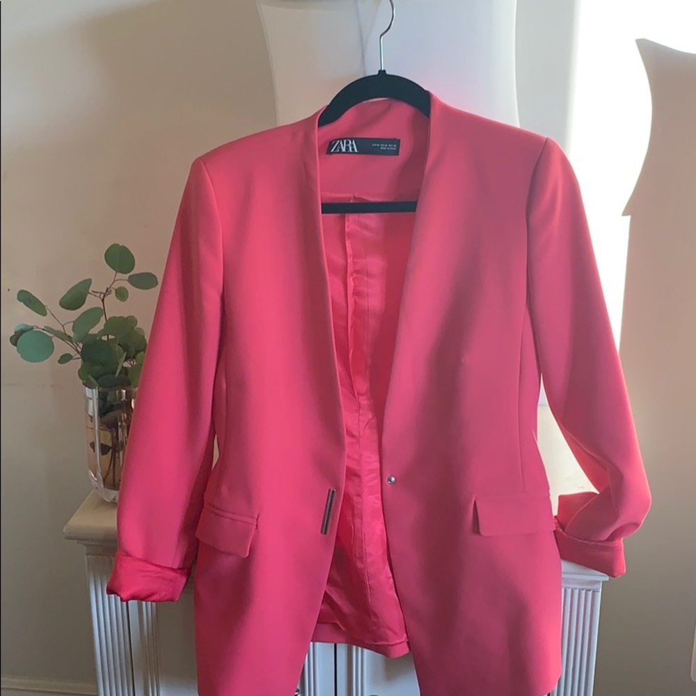 Zara Pink classy fitted blazer